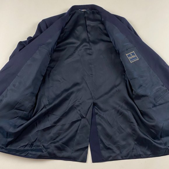 Brooks Brothers Blazer Sport Coat Mens 44 XLNG Blue Custom Tailored Wool X Long - Picture 5 of 14